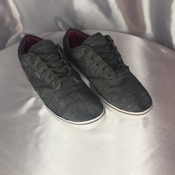 Vans Off The Wall Gray & Purple 721356 Size 8.5